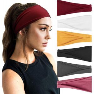 6 Pi&egrave;ces Bandeau Cheveux Pour Femme Yoga Courir Bandeaux Sport Entra&icirc;nement Bandeaux Mignon Accessoire - Neuf