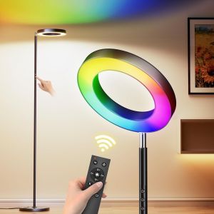 Lampadaire Sur Pied Salon, 3600lm 36w Led Lampe Sur Pied Super Lumineux, 2700k-6500k Dimmable Lampadaires Avec Télécommande Et Contrôle Tactile, Lampadaire Haut Pour Salon Chambre Et Burea - Neuf