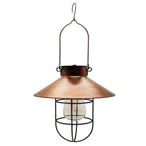 Lampe solaire en fer forgé à incandescence, lanterne en fer, lampe à incandescence antique - Neuf