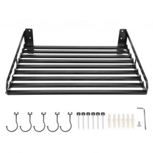Hjlian Support Mural Pour Four A Micro-Ondes, Support De Rangement, Organisateur De Cuisine, 60 X 40 Cm - Neuf