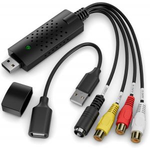 Convertisseur Vhs Vers Numérique, Audio Rca Vers Usb - Carte De Capture Vidéo Usb 2.0 Pour Vcr, Mini Dv, Hi8, Dvd - Compatible Mac/Pc - Neuf