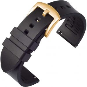 KAL-Bracelet De Montre De Sport, Bracelet De Remplacement De Bande De Montre &Agrave; D&eacute;gagement Rapide En Caoutchouc Fluor&eacute; Fkm Pour Montre De Sport 19Mm 20Mm 21Mm 22Mm 24Mm For Men Women - Neuf