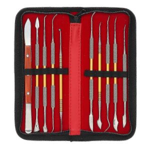 10pcs Dentaire En Acier Inoxydable Cire Sculpture Outil Set Dentiste Sculpture Couteau - Neuf