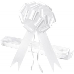 Kal-30 Pi&egrave;ces Grands Noeuds Rubans, Cadeau Noeud No&euml;l Noeuds &Agrave; Tirer Arcs De Ruban Pour Cadeaux Paniers Floraux Voitures De Mariage D&eacute;corations De F&ecirc;te (Blanc) - Neuf