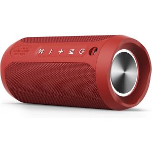 Haut-Parleur Bluetooth, Haut-Parleurs Portables Sans Fil, Haut-Parleur &Eacute;tanche Ipx7, St&eacute;r&eacute;o D'Appariement Tws, Longue Dur&eacute;e De Lecture Pour La Maison, Les Voyages, Rouge - Neuf