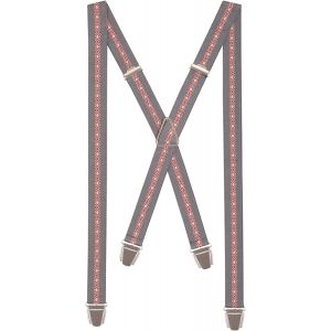 Cauc-Bretelles Homme Fines Made In France - Elastique Solide & 4 Pinces Ultra Fortes En X - Bretelles 2,5cm De Large Taille Ajustable Garantie &Agrave; Vie - Neuf