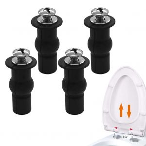 Fixations WC Abattant,4PCS Cheval Fixations WC Abattant Charni&egrave;res,Extensible Caoutchouc Vis est utilis&eacute; pour installer et connecter la plupart des abattants WC - Neuf