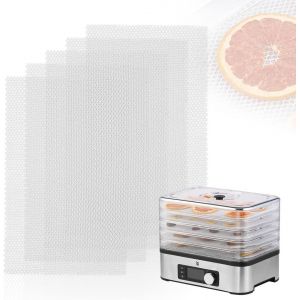 Ayuhr-- Lot De 5 Films De Déshydratation - Pour Déshydrateur Automatique - Compatibles Avec Wmf Kitchen Minis - En Silicone, Antiadhésif - Pour Séchoir À Fruits, Sans Bpa - Neuf