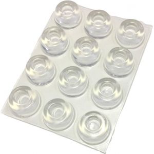 Petits pare-chocs de bouton de porte transparents (108 pièces) - Butoirs de porte auto-adhésifs Protecteurs muraux Pieds en caoutchouc pour haut-parleurs, appareils électroniques, meubles - Neuf