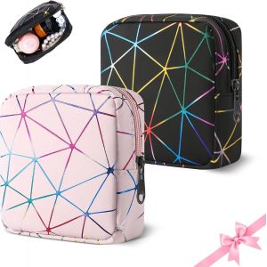 MAA-2 Pièces Trousse de Toilette Homme Femme Pochette Voyage Mini Petite Capacité Rangement Trousse Maquillage Sac Trousse de Toilette Voyage Accessoires Makeup Bag Travel avec Compartiments - Neuf