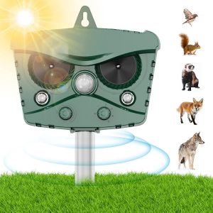 R&eacute;pulsif &Agrave; Ultrasons Pour Chats, R&eacute;pulsif Solaire Pour Animaux De Jardin, R&eacute;pulsif Anti-Nuisibles &Eacute;tanche Avec D&eacute;tecteur De Mouvement Pir - Neuf