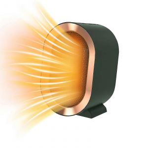 Chauffage d'appoint &agrave; piles pour le camping et le bureau, 3 niveaux de chauffage, mode ventilation seule, s&eacute;curit&eacute; renforc&eacute;e, pour toute la pi&egrave;ce (norme europ&eacute;enne), vert - Neuf