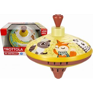 Ulteronixshop-Toupie en m&eacute;tal pour enfants, toupie, grand diam&egrave;tre, 15 cm, rotative, jouet 24 mois, toupie classique &agrave; pompe en t&ocirc;le volant en &eacute;tain Spinner Toy, couleurs assorties de couleurs al&eacute;ato - Neuf