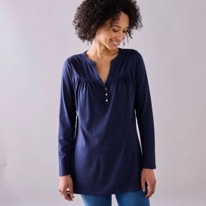 Tunique Col Boutonn&eacute; Unie - Blancheporte - Couleur Tunique - Taille 42/44