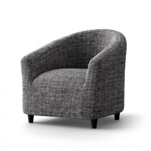 Housse Microfibre Bi-extensible Effet Faux Uni Spéciale Fauteuil Cabriolet - Blancheporte - Couleur Gris - Taille Taille Unique