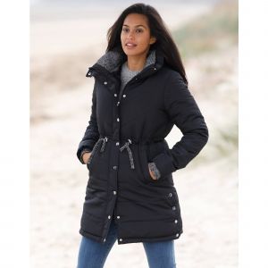 Doudoune Longue Matelass&eacute;e Imperm&eacute;able, &Agrave; Capuche - Blancheporte - Couleur Doudoune - Taille 56