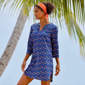 Tunique De Plage Imprim&eacute;e - Blancheporte - Couleur Tunique - Taille 44