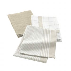 Torchons De Cuisine Assortis - Lot De 3 - Blancheporte - Couleur Blanc - Taille Lot de 3 torchons : 50x70cm
