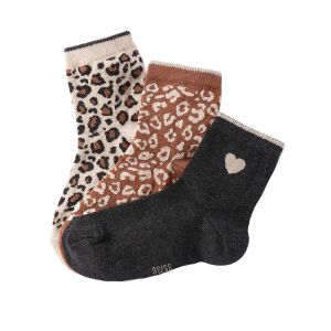 Chaussettes Fantaisie Motif L&eacute;opard - Lot De 3 - Blancheporte - Couleur Chaussettes - Taille 39/42
