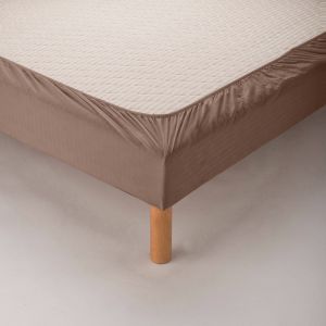 Bande Cache-sommier Tissu Microfibre - Blancheporte - Couleur Taupe - Taille Cache-sommier 2 personnes : 160x200cm