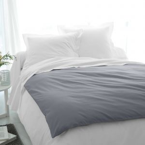 Housse D'édredon Coton - Blancheporte - Couleur Gris - Taille Housse : 140x150cm