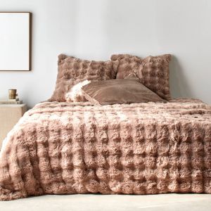 Couvre-lit Et Taie D'oreiller, Aspect Fourrure. - Blancheporte - Taille Jet&eacute; de lit 1-2 pers : 180x220cm