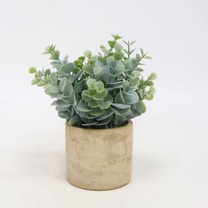 Plante Artificielle Et Pot En Ciment - Blancheporte - Couleur Cache pot et plantes artificielles - Taille Unit&eacute;