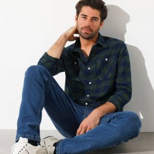 Chemise Carreaux &Eacute;cossais Flanelle - Blancheporte - Couleur Chemise - Taille 43/44