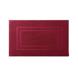 Tapis de bain éponge double liteau - Tapis De Bain : 60x100cm - Violet - Colombine - Couleur Violet - Taille Tapis de bain : 60x100cm