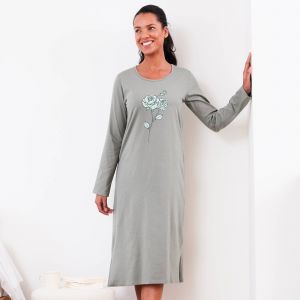 Chemise De Nuit Longue Imprim&eacute; Rose &ndash; Lot De 2 - Blancheporte - Couleur Chemise de nuit longue - Taille Taille Unique