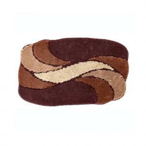 Tapis De Bain Pétales - Blancheporte - Couleur Marron - Taille Contour : 50x40cm