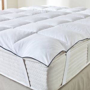 EDONA Surmatelas confort fabriqué en France, collection "Intemporelle" - Surmatelas 2 Personnes : 160x200cm - Blanc - Edona - Couleur Blanc - Taille Surmatelas 2 personnes : 160x200cm