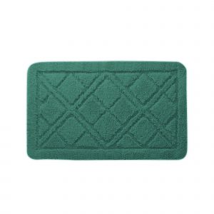 Tapis De Bain Losanges - Blancheporte - Couleur Vert - Taille Tapis de bain : 60x100cm