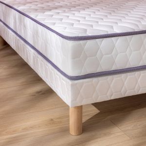 Matelas 520 ressorts ensachés Mérinos confort ferme H21 cm - Matelas 2 Personnes : 140x190cm - Blanc - Merinos - Couleur Blanc - Taille Matelas 2 personnes : 140x190cm