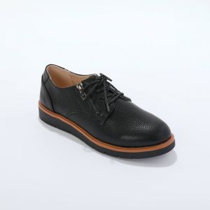 Derbies Légères À Lacets, Semelle Compensée Crantée - Blancheporte - Couleur Noir - Taille 38
