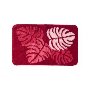 Tapis De Bain Motif Jungle - Blancheporte - Couleur Violet - Taille Contour : 50x40cm