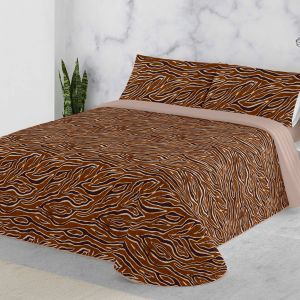 Couvre-lit Matelassé Imprimé Zebra - Blancheporte - Couleur Marron - Taille Couvre-lit : 230x250cm