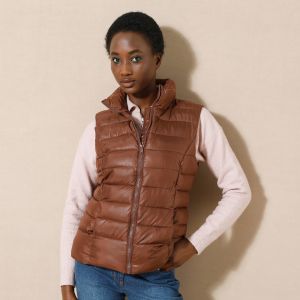 Doudoune D&eacute;perlante Col Montant, Sans Manches - Blancheporte - Couleur Doudoune - Taille 54