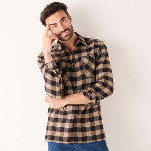 Chemise Carreaux &Eacute;cossais Flanelle - Blancheporte - Couleur Chemise - Taille 45/46