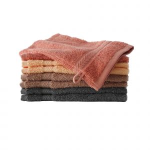 Gant de toilette coton 420 gr/m² coloris boisé - lot de 8 - Lot De 8 Gants - Gris/orange - Colombine - Couleur Gris/orange - Taille Lot de 8 gants