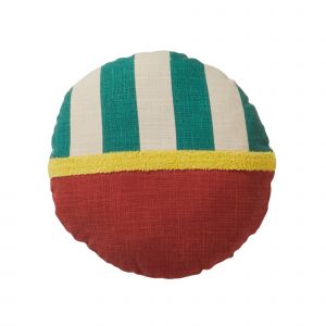 Coussin Rond Imprim&eacute; G&eacute;om&eacute;trique - Blancheporte - Taille Coussin : diam&egrave;tre 40cm