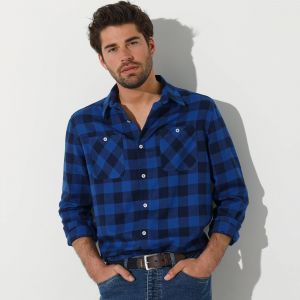 Chemise Carreaux &Eacute;cossais Flanelle - Blancheporte - Couleur Chemise - Taille 43/44