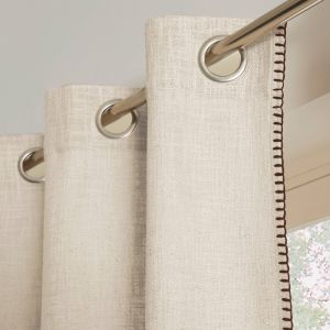 Rideau Uni Coton Textur&eacute; - Blancheporte - Couleur Rideau - Taille Rideau : largeur 140 x hauteur 180cm