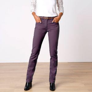 Pantalon droit gainant - grande stature entrej. 78 cm - 44 - Violet - Colors&co - Couleur Pantalon droit - Taille 44