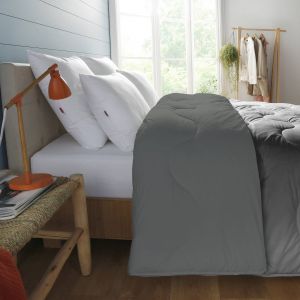 Couette Dodo® Velours anti-acariens 350 g/m²  - Couette 2 Personnesonnes : 220x240 Cm - Gris - Dodo - Couleur Gris - Taille Couette 2 personnes : 220x240 cm