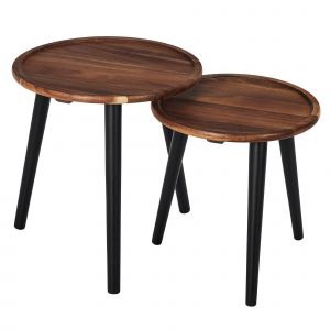Table Basse Gigogne En Bois - Lot De 2 - Blancheporte - Couleur Marron - Taille Taille Unique