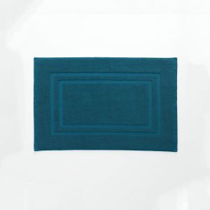 Tapis de bain éponge double liteau - Tapis De Bain : 50x80cm - Bleu - Colombine - Couleur Bleu - Taille Tapis de bain : 50x80cm