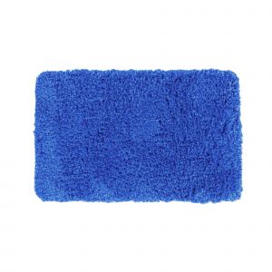 Tapis De Bain Uni Moelleux Microfibre - Blancheporte - Couleur Bleu - Taille Contour : 50x40cm