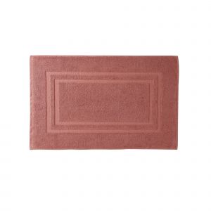 Tapis de bain &eacute;ponge double liteau - Tapis De Bain : 70x120cm - Rouge - Colombine - Taille Tapis de bain : 70x120cm