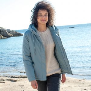 Parka Imperméable Zippée, À Capuche - Blancheporte - Couleur Vert - Taille 48